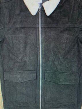 Kids Black Jacket with White Collar